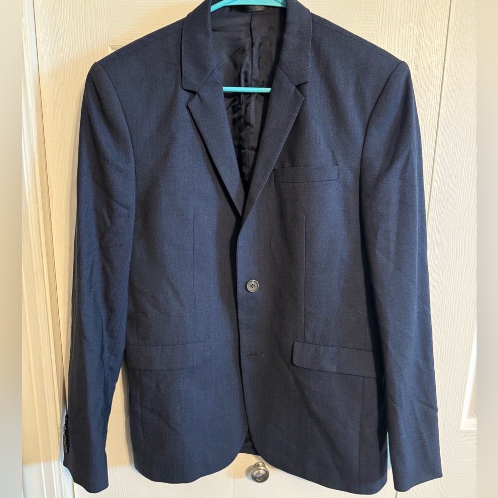 COS men’s size 36 suit jacket sports coat blazer blue